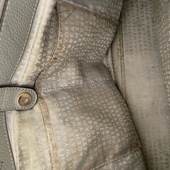 SOLD - KATE SPADE MULBERRY STREET LEIGHANN SATCHEL WITH SHOULDER STRAP - GRAY - Picture 3 of 13